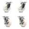 Service Caster 5 Inch Nylon Wheel Swivel Top Plate Caster Set with 2 Brakes SCC-20S514-NYS-TP3-2-TLB-2 - alternate 1